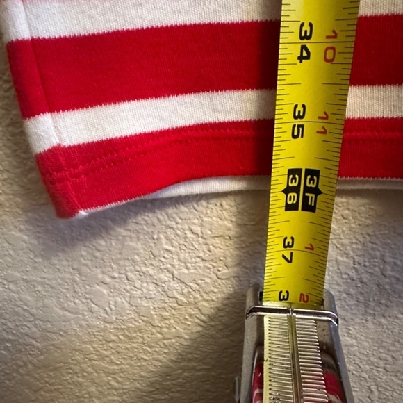 TALBOTS Colorblock Stripe Sweater Dress in Red Boat Neckline 3/4 Sleeve Size Mp - Picture 11 of 14